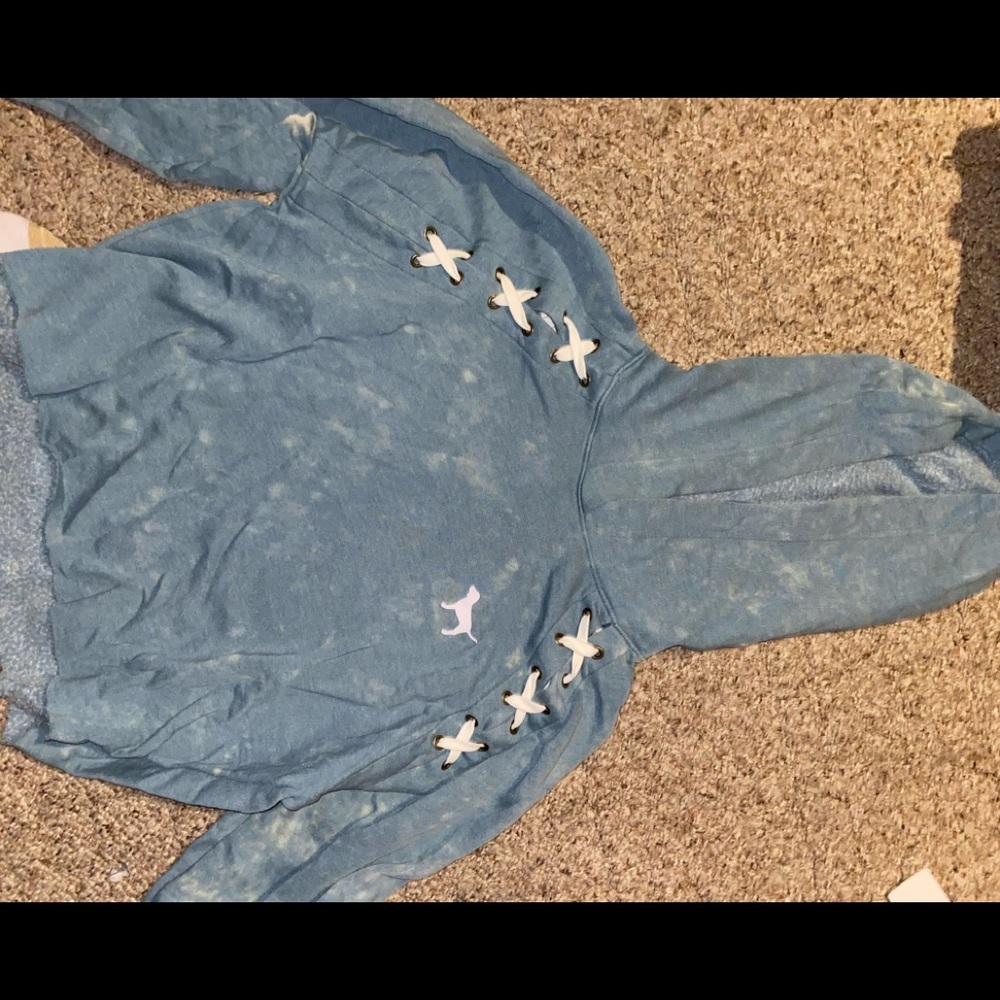 PINK Cropped Hoodie